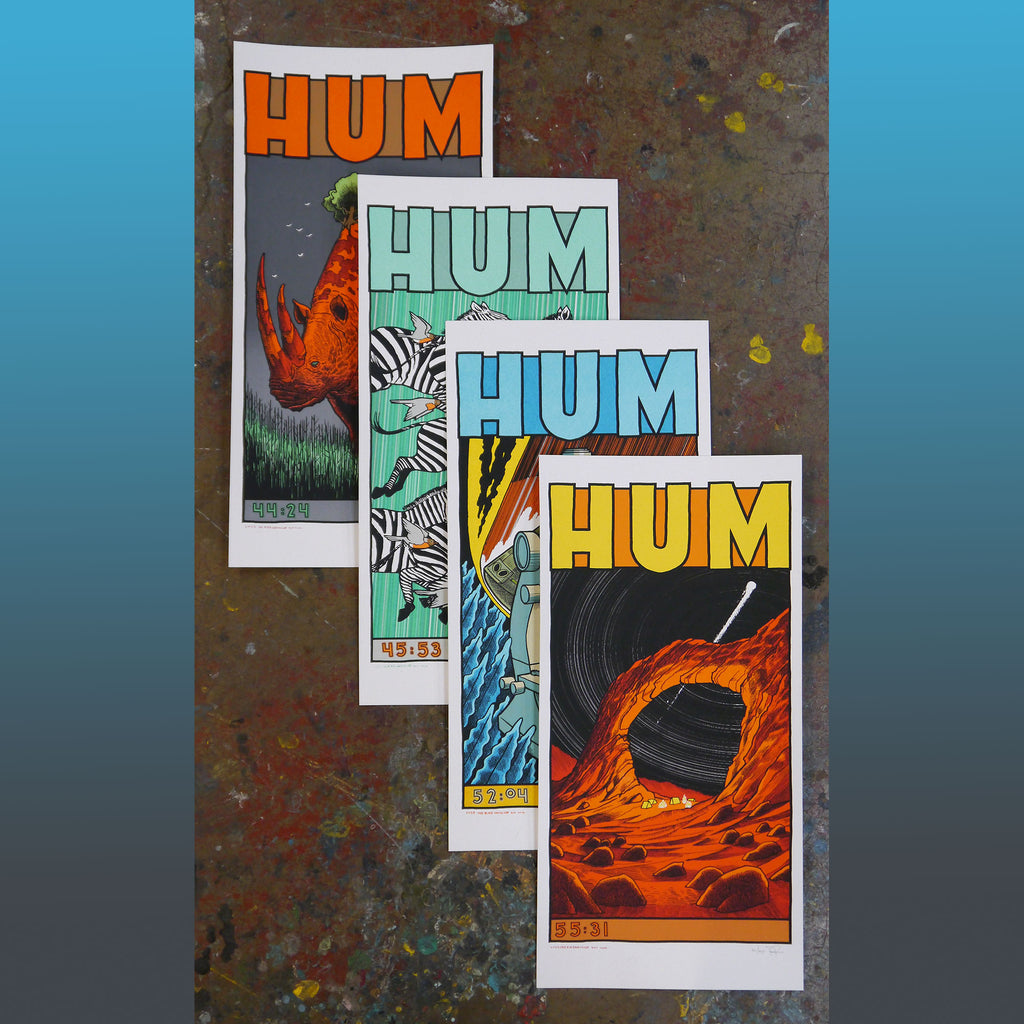 Set of FOUR Hum prints | thebirdmachine