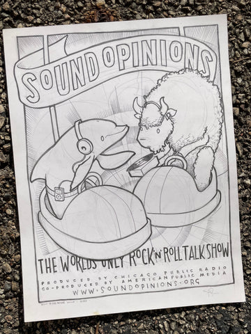 Drawing: Sound Opinions (pencil)