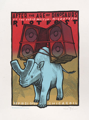 Riot Fest / After the Age of Dinosaurs demo print