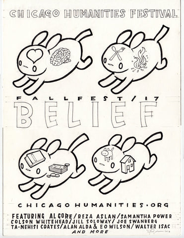 Original Drawing: Chicago Humanities Festival "Belief" 2018