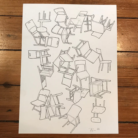 Drawing: Chairs A (for Field Notes)