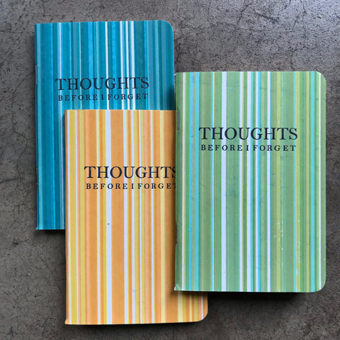 "THOUGHTS Before I Forget" notebooks