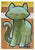 Box Painting 132 - Green Cat