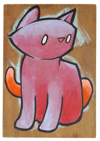 Box Painting 133 - Red Cat
